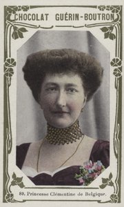 Prinsessan Clementine av Belgien (färgad bild) av French School