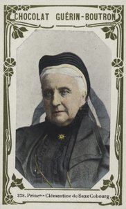 Prinsessan Clementine de Saxe Cobourg (färgad bild) av French School