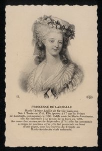 Prinsessan De Lamballe (litho) av French School