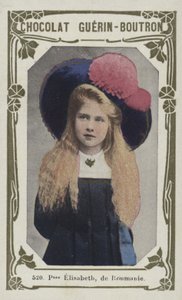 Prinsessan Elisabeth av Rumänien (färgad bild) av French School