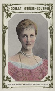 Prinsessan Graetz, före detta ärkehertiginnan Valerie av Österrike (färgad bild) av French School