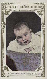 Prinsessan Juliana av Holland, arvtagerska (färgad bild) av French School