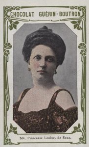 Prinsessan Louise, av Sachsen (färgat foto) av French School