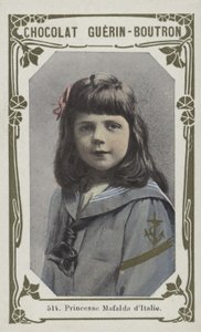 Prinsessan Mafalda av Italien (färgad bild) av French School