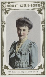 Prinsessan Olga de Cumberland (färgad bild) av French School