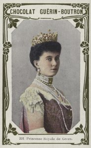 Prinsessan Royal av Grekland (färgad bild) av French School