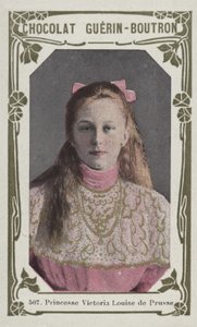 Prinsessan Victoria Louise av Preussen (färgad bild) av French School