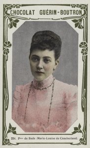 Prinsessan av Baden, Marie-Louise av Cumberland (färgad bild) av French School
