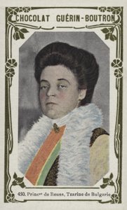 Prinsessan av Reuss, Tzarina av Bulgarien (färgad bild) av French School