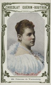 Prinsessan av Württemberg (färgad bild) av French School