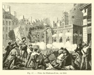 Fångst av Chateau-deau 1848 av French School