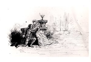 Produktionshäfte för Ruy Blas (1838) av Victor Hugo (1802-85), 1880 (penna och bläck på papper) av French School