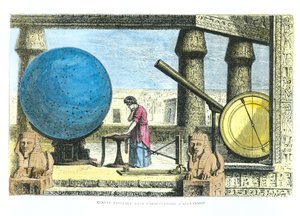 Ptolemaios (c.90-168) (Claudius Ptolemaeus) i observatoriet i Alexandria, från La Vie des Savants Illustres av Louis Figuier (senare färgläggning) av French School