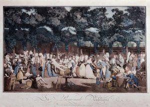 Offentlig strandpromenad, sent 1700-tal av French School