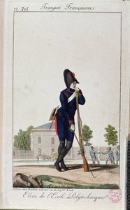 Elev från Polytechnique, från Troupes Francaises c.1805 av French School