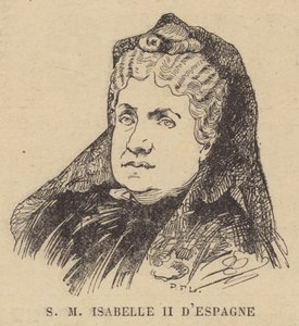 Drottning Isabella II av Spanien av French School