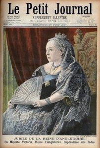 Drottning Victoria drottning av England, på hennes jubileum - framsidan av 