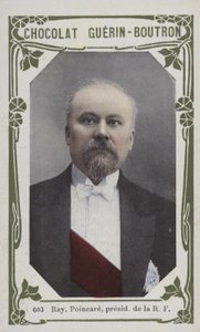 Raymond Poincare, Frankrikes president (färgad bild) av French School