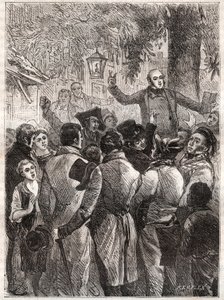 Läsning av broschyren av Louis Marie de Lahaye de Cormenin (1788-1868) 1838 (Tres-ödmjukar remonstrationer av Timon om en ersättning av ett nytt slag som den civila listan låtsas fastställa mellan fyra miljoner som den är skyldig till Tresor och fyra kvarn av French School
