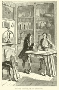 Reaumur konstruerar sin termometer (gravyr) av French School