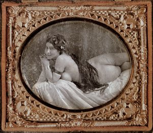 Liggande naken, ca 1850, från en fotografibok publicerad 1980