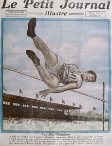 Rekordhöjdhopp vid de 8:e olympiska spelen, Paris, 1924, omslagsillustration från Le Petit Journal 20 juli 1924