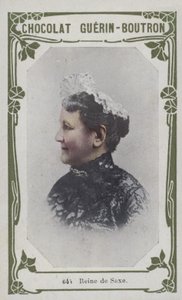 Reine de Saxe (färgad bild) av French School