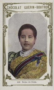 Reine de Siam (färgad bild) av French School
