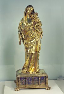 Relikvieskrin av Jungfrun av Jeanne dEvreux, c,1324-29 (guld och silver) (för detaljer se 110882) av French School