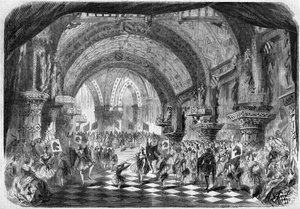 Representation av en opera av Academy Imperiale de Musique, Paris av French School