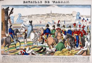 Representation av slaget vid Wagram, 5 juli av French School