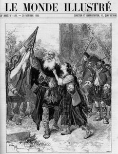 Representation av dramat i fem akter "" Les Jacobites" av Francois Coppee (1842-1908) på theatre de l