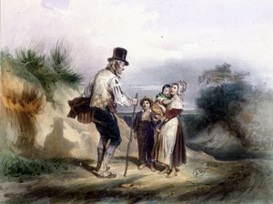 Reproduktion av en målning av Grenier av French School