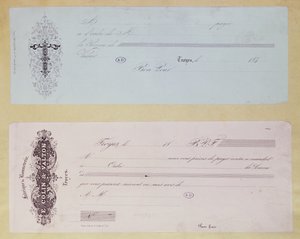 Begäran om betalning, utfärdad i Troyes på 1840-talet av French School