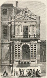 Restaurering av fönstren kända som Charles IX vid Louvren på 1800-talet - Gravyr i "" Tableau-de-Paris"" av Edmond Texier 1852 av French School
