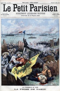 Revolt des Boxers (1898-1900): De allierade fångar Takou i Kina - i "Le Petit Parisien" av French School