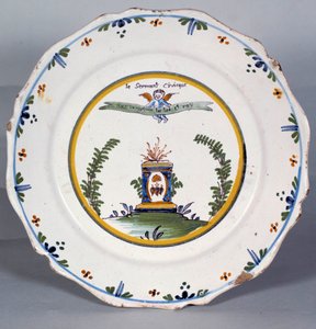 Revolutionerande tallrik av French School