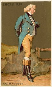 Richard Cobden, engelsk politiker (chromolitho) av French School