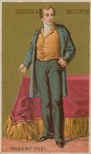 Robert Peel, engelsk konservativ statsman från 1800-talet av French School