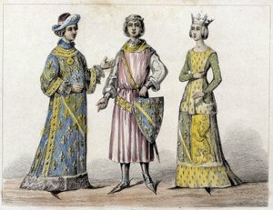 Robert av Frankrike och Beatrice av Bourgogne, hans hustru, Frankrikes kung. av French School