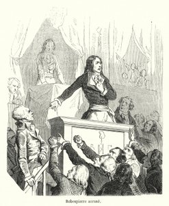 Robespierre anklagar (gravyr) av French School