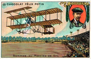 Roger Sommer flyger på Spa Aviation Meeting, Belgien av French School