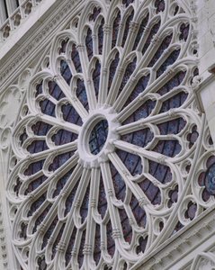 Rosenfönster från västra fasaden, c.1270 av French School