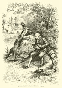 Rousseau och Madame dEpinay av French School