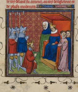 Royal 20 C.V11 John Baliol före Edward I, illustration från 