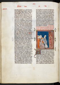 Royal Ms 16 g VI f.347v Kröning av kung Richard I, illustration från 