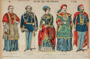 Royalty (färgad gravyr) av French School