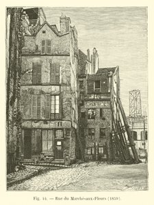 Rue du Marche-aux-Fleurs, 1859 av French School