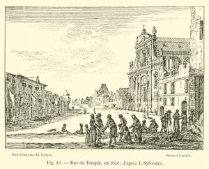 Rue du Temple, år 1650; efter I Sylvester av French School