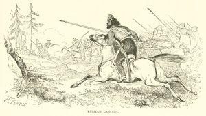 Ryska Lancers (gravyr) av French School
